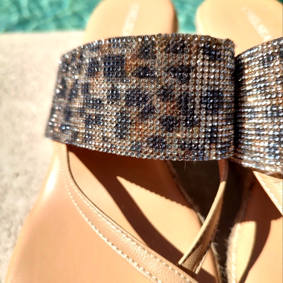 Chelsea and Violet.Toe ring leopard band wedge sandal - Picture 6 of 12